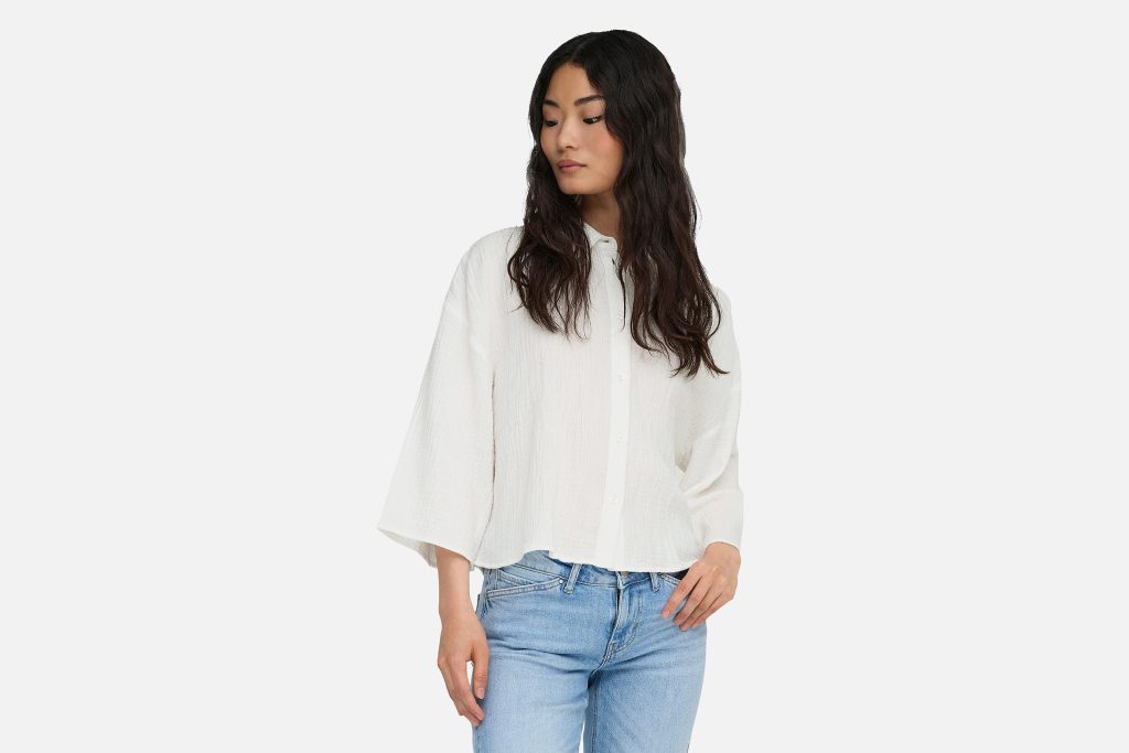 THEIS LIFE CROP SHIRT CLOUD DANCER