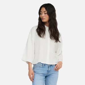 THEIS LIFE CROP SHIRT CLOUD DANCER – Image 5