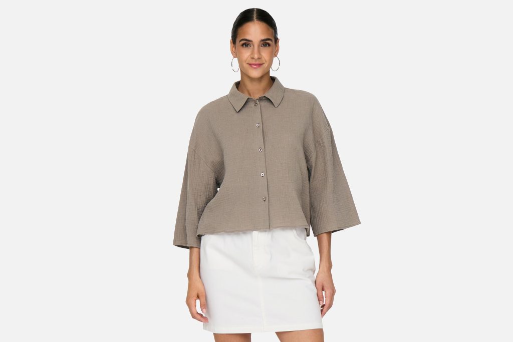 THEIS LIFE CROP SHIRT WVN BIRNDLE