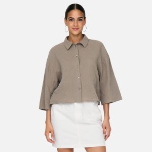 THEIS LIFE CROP SHIRT WVN BIRNDLE - Image 3