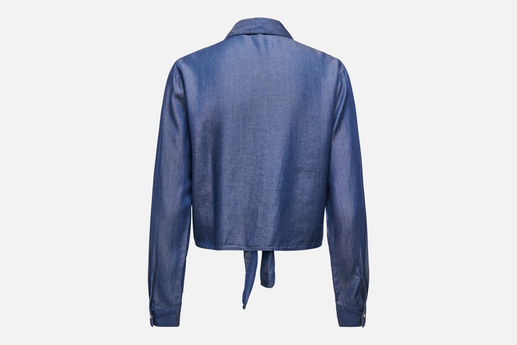 JDYJASPER LS KNOT SHIRT DARK BLUE DENIM
