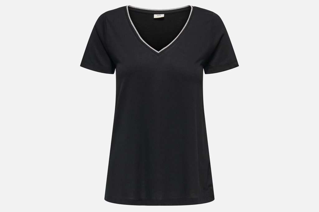 DALILA VNECK LUREX BLACK SILVER