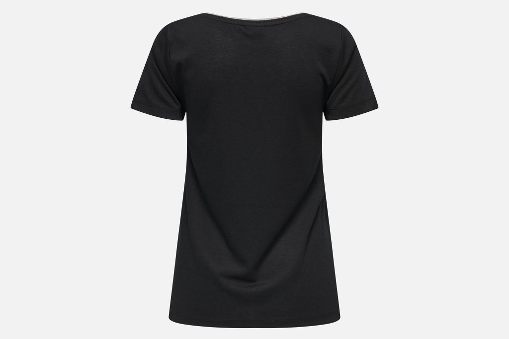 DALILA VNECK LUREX BLACK SILVER