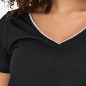 DALILA VNECK LUREX BLACK SILVER – Image 5