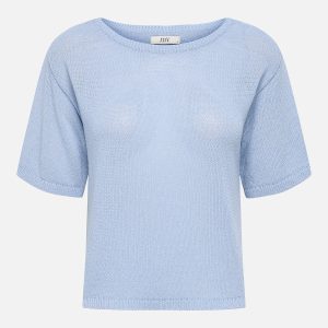JDYSHINE LIFE SS PULLOVER KNT POWDER BLUE MEL – Image 1