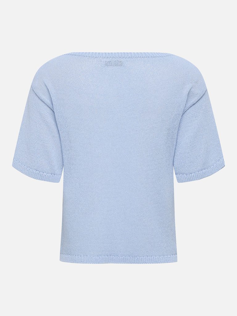 JDYSHINE LIFE SS PULLOVER KNT POWDER BLUE MEL