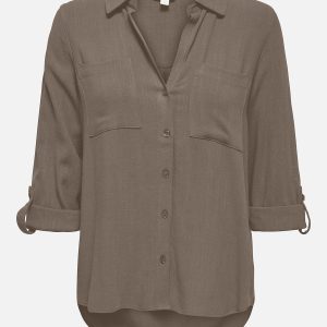 ONLYASMINSIESTA LS LI BL SHIRT WALNUT - Image 1