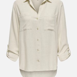 ONLYASMINSIESTA LS LI BL SHIRT MOONBEAM – Image 1