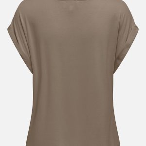 ONLLIEKE SS SATIN MIX TOP WVN WALNUT NOOS – Image 2