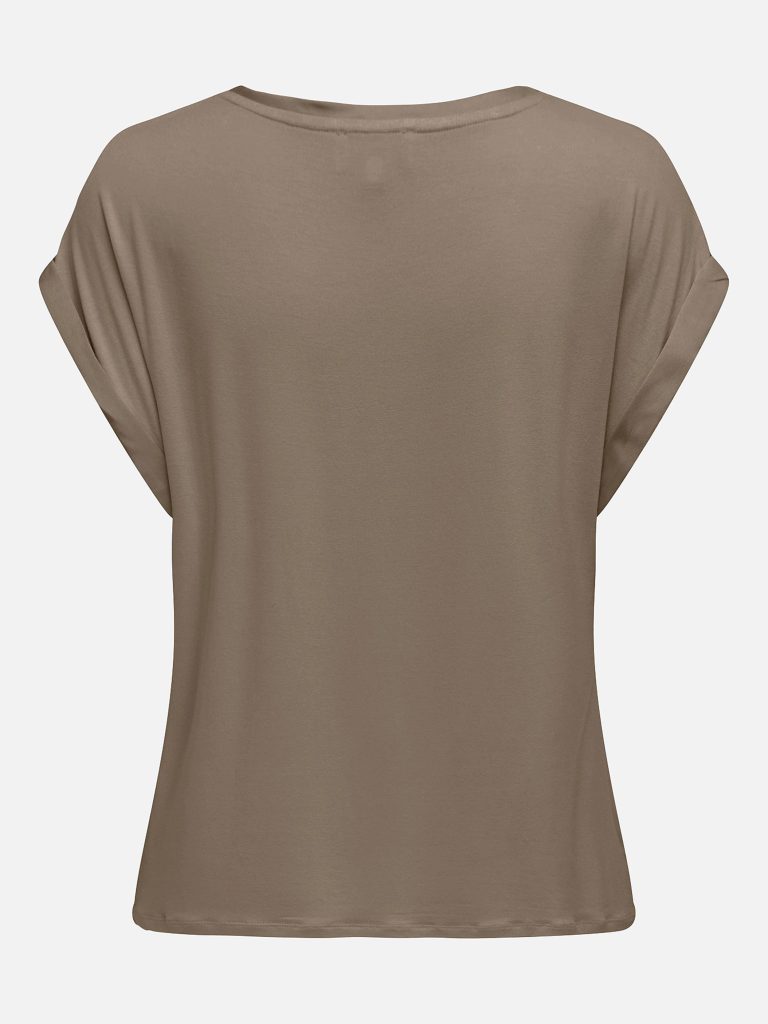 ONLLIEKE SS SATIN MIX TOP WVN WALNUT NOOS