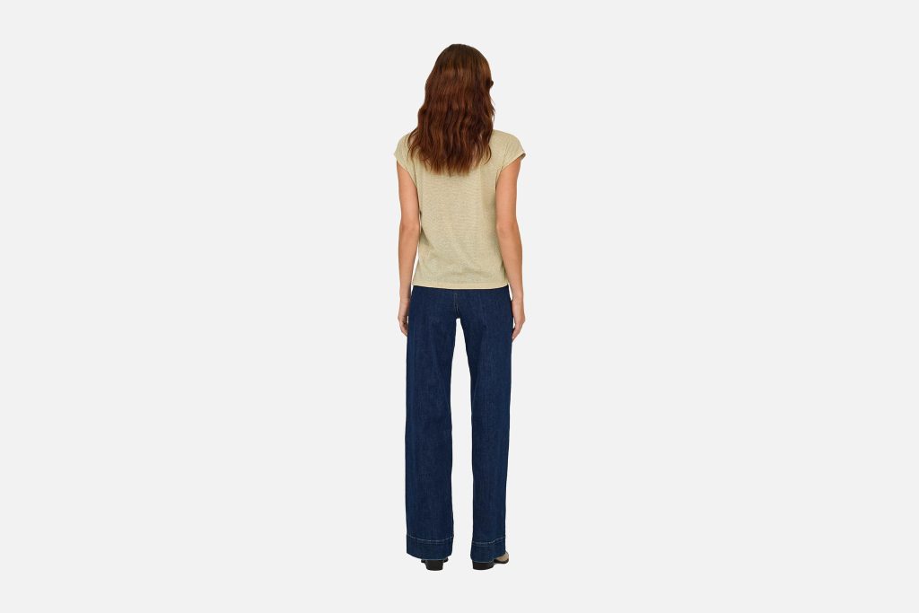 ONLSILVERY SS V NECK LUREX TOP JRS NOOS GOLD