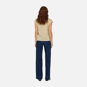 ONLSILVERY SS V NECK LUREX TOP JRS NOOS GOLD – Image 4