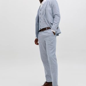 JPRMARTIN SUMMER TRS LINEN BLEND FADED DENIM – Image 4