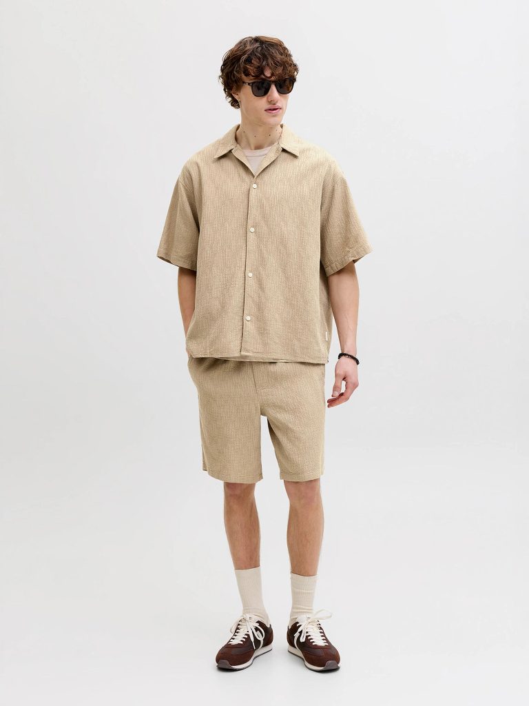 JORMONTAUK WAVY TEXTURE SHIRT CROCKERY