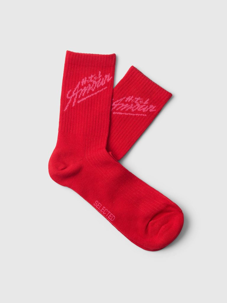 SLHMORTEN AMOUR SOCK POINSETTIA