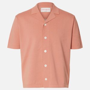 SLHAMOUR INTARSIA RELAXED POLO CARDIGAN ROSE - Image 1