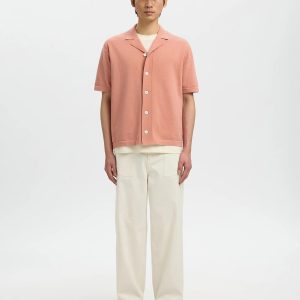 SLHAMOUR INTARSIA RELAXED POLO CARDIGAN ROSE - Image 3