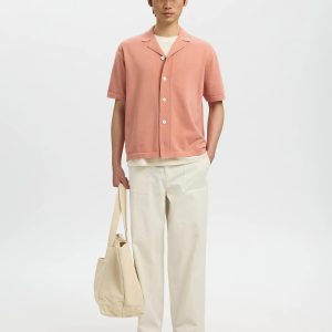 SLHAMOUR INTARSIA RELAXED POLO CARDIGAN ROSE - Image 4