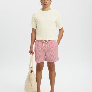 SLHBET LINEN SS ONECK TEE EGRET - Image 3