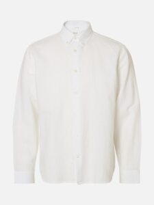 SLHREGCLAY LINEN BLEND BD LS BRIGHT WHITE