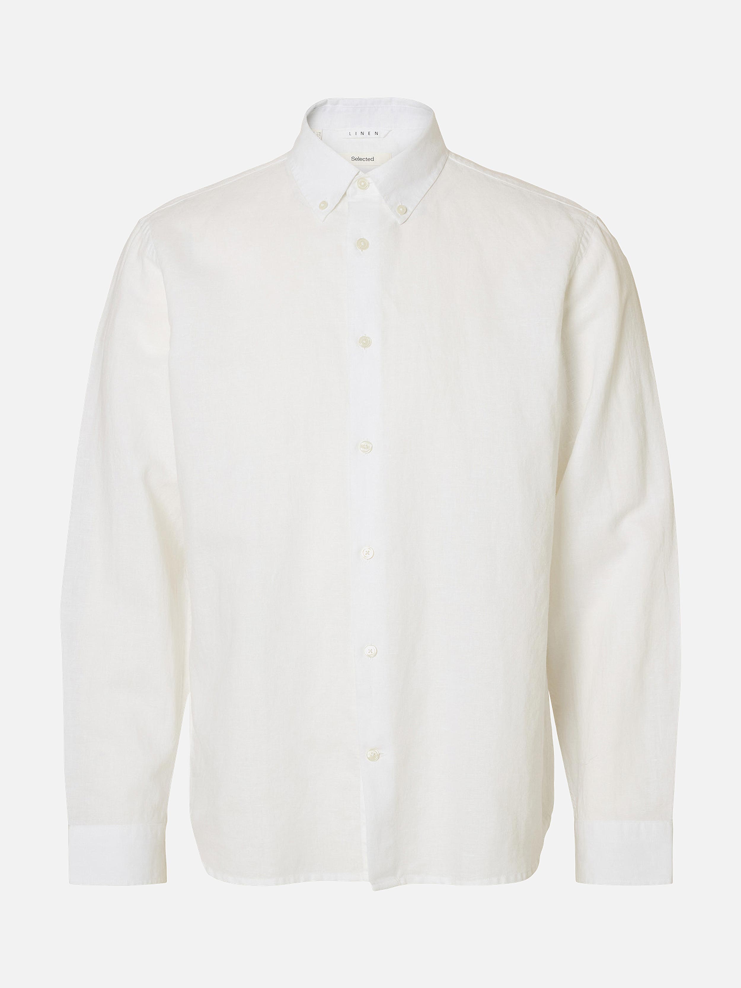 SLHREGCLAY LINEN BLEND BD LS  BRIGHT WHITE