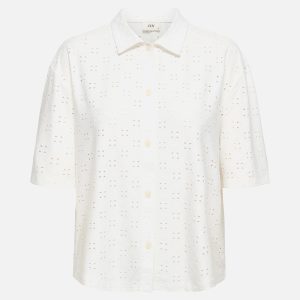 CATHINKA BUTTON TOP CLOUD DANCER - Image 1