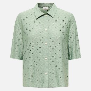 CATHINKA BUTTON TOP HEDGE GREEN - Image 1