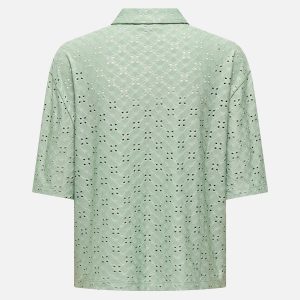 CATHINKA BUTTON TOP HEDGE GREEN - Image 2