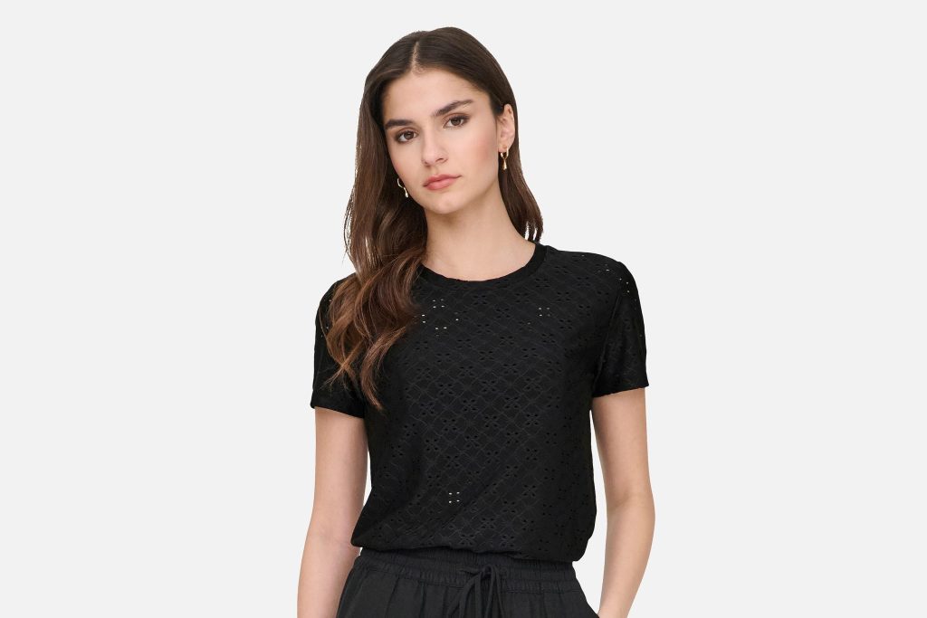 CATHINKA TAG TOP BLACK