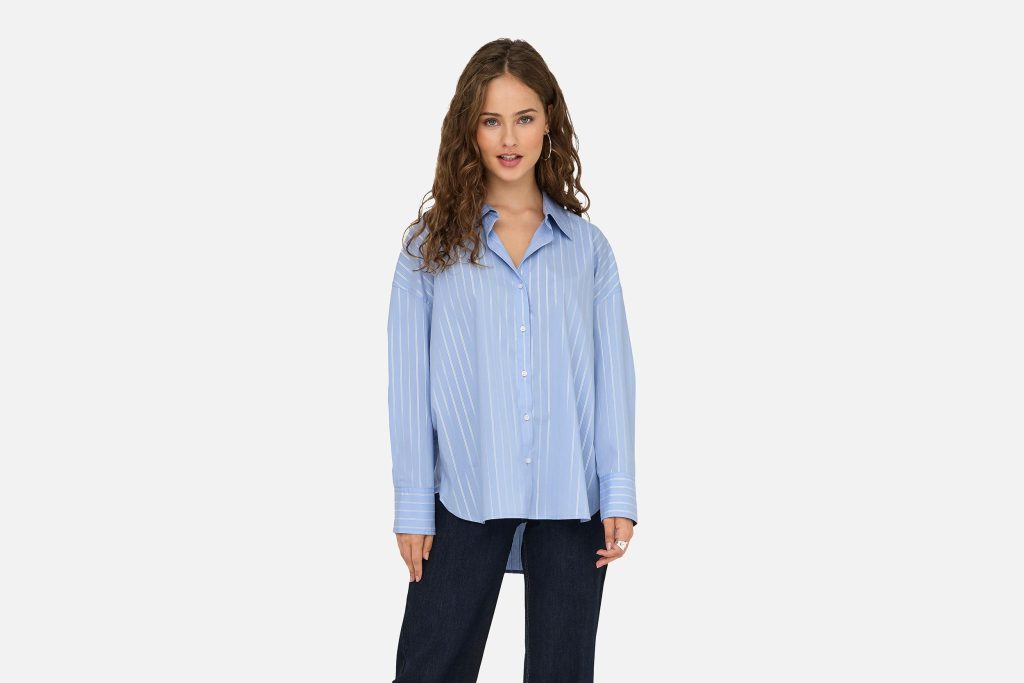 MIO LUREX SHIRT CHAMBRAY BLUE