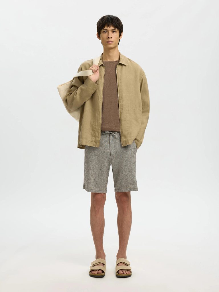 SLMREGULARBRODY LINEN BLD SHORTS DELICIOSO
