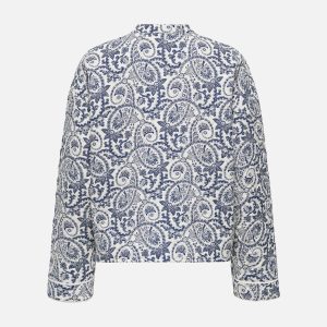 ONLHALLIE QUILTED JACKET OTW NOOS BLUE TILE PRINT – Image 2