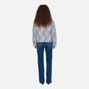 ONLHALLIE QUILTED JACKET OTW NOOS BLUE TILE PRINT – Image 4