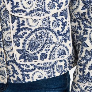 ONLHALLIE QUILTED JACKET OTW NOOS BLUE TILE PRINT – Image 5