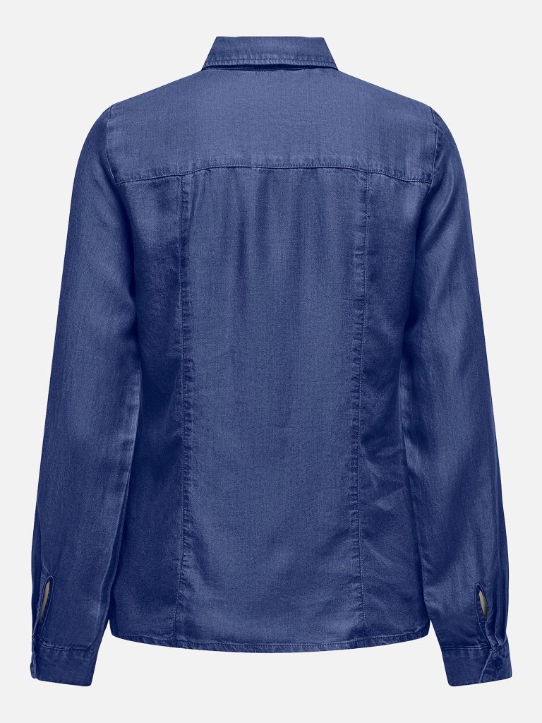 ONLCHARIS LIFE LS FITTED SHIRT DARK BLUE DENIM