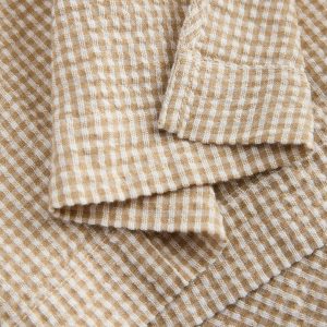 JXZOE SEERSUCKER LS TIE SHIRT CORNSTALK WHITE – Image 4