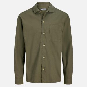 TRISTAN OVERSHIRT DUSTY OLIVE - Image 1