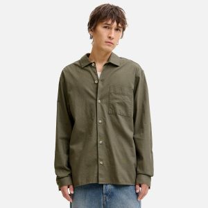 TRISTAN OVERSHIRT DUSTY OLIVE - Image 3