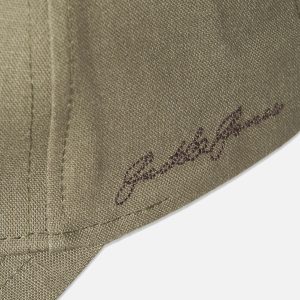 JACBASE LOUIS LINEN BLEND CAP DUSTY OLIVE – Image 4