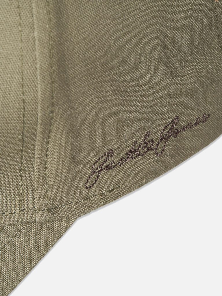 JACBASE LOUIS LINEN BLEND CAP DUSTY OLIVE