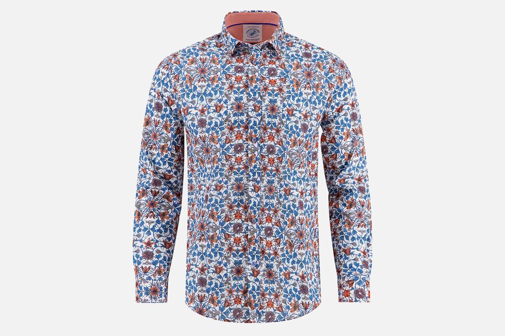 SHIRT ART NOUVEAU COBALT