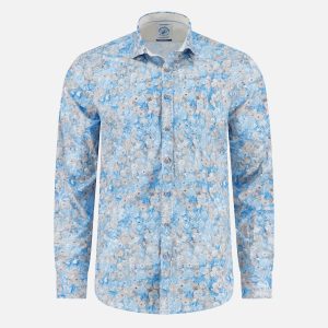 SHIRT KLIMT FLOWER LIGHT BLUE – Image 1
