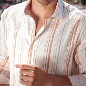 SHIRT DOUBLE STRIPE PEACH - Image 6