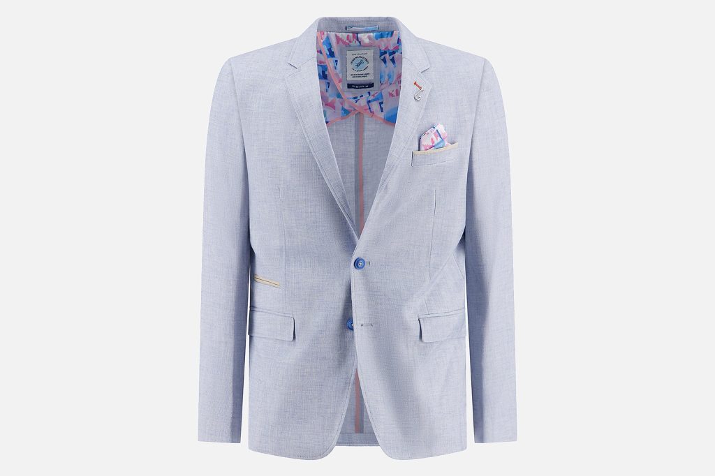 BLAZER LINEN LOOK LIGHT BLUE