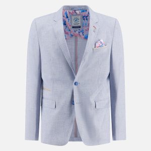 BLAZER LINEN LOOK LIGHT BLUE - Image 1