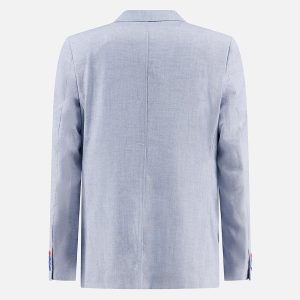BLAZER LINEN LOOK LIGHT BLUE - Image 2