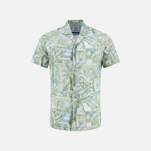 CHEMISETTE TROPICAL SKETCH LIGHT GREEN – Image 1