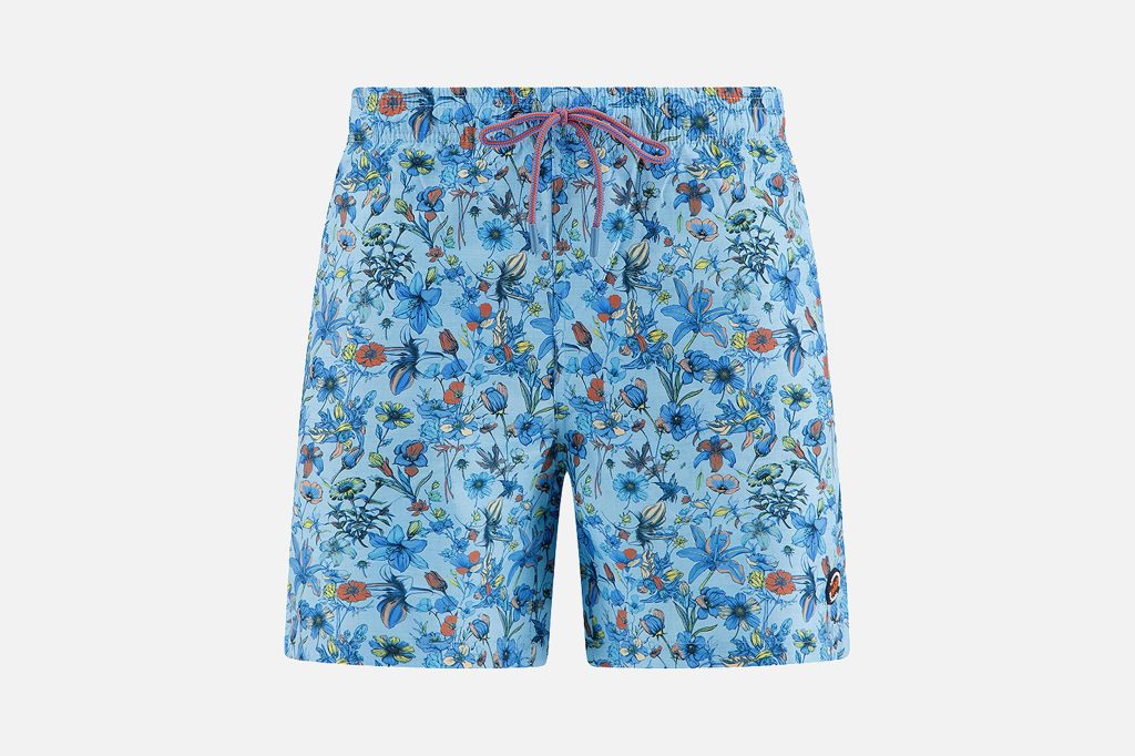 SWIMSHORT AFNF FLORAL LIGHT BLUE