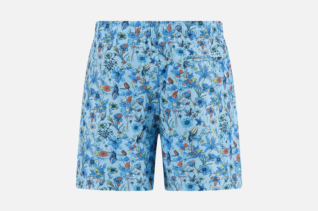 SWIMSHORT AFNF FLORAL LIGHT BLUE
