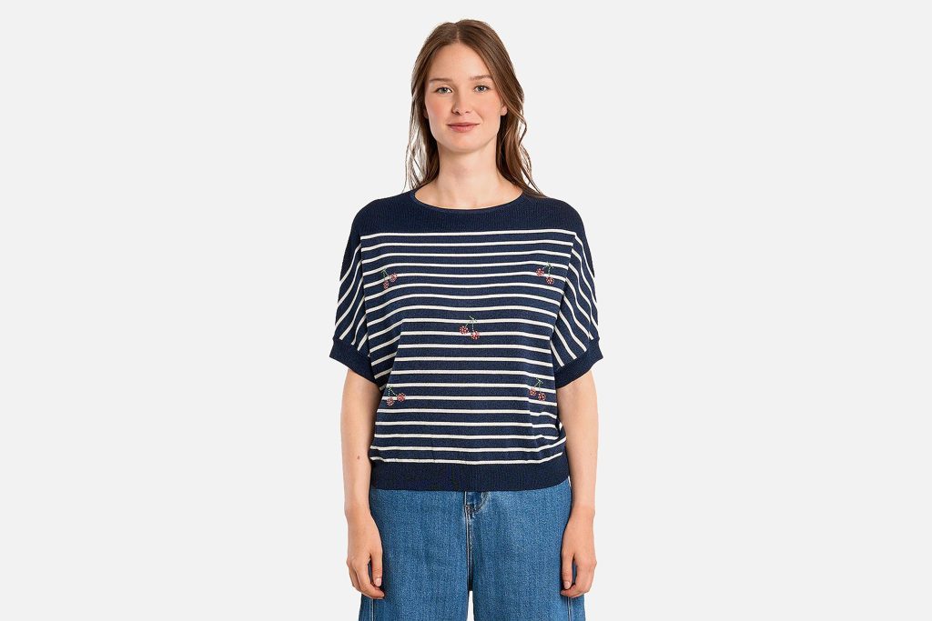 MARINIERE MOLLY CERISES NAVY